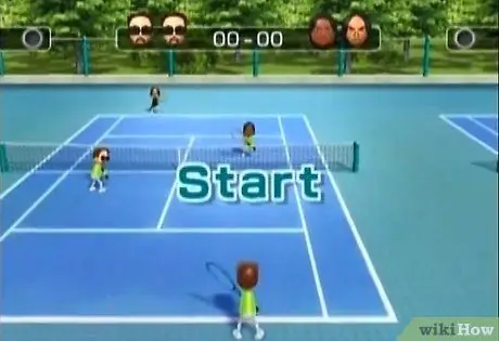 Превратите теннисные корты в синий цвет в Wii Sports Step 7