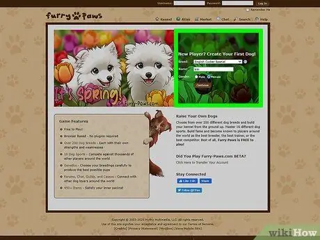 Начни с Furry Paws Шаг 1