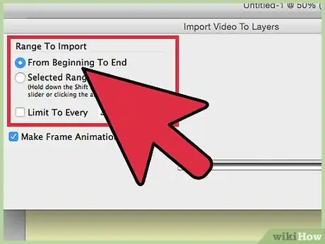 Создание анимированного из видео в Photoshop CS5, шаг 2