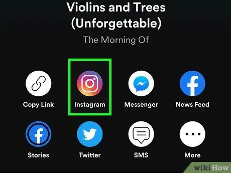 Опубликовать из Spotify в Instagram Шаг 5
