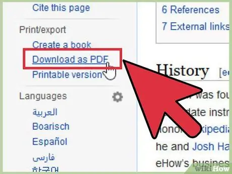 Скачать страницу Википедии в формате PDF Шаг 4 Скачать страницу Википедии в формате PDF Шаг 4