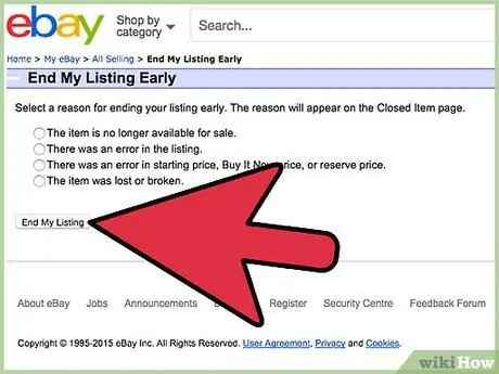 Раннее завершение листинга на eBay Шаг 10 Раннее завершение листинга на eBay Шаг 10