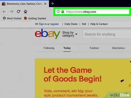 Принятие платежа на eBay Шаг 1