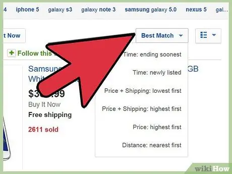 Сохранение результатов поиска на eBay Шаг 8