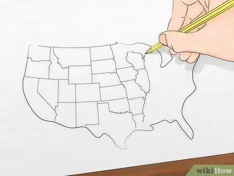 Нарисуйте карту США. Шаг 7 Нарисуйте карту США. Шаг 7
