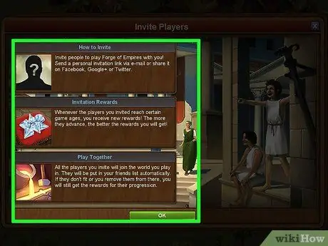 Пригласите игроков в Forge of Empires, шаг 4
