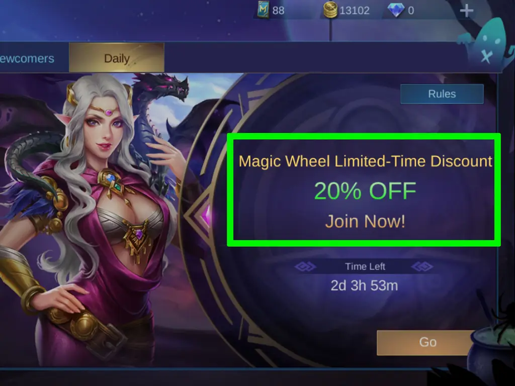 Как максимизировать Magic Wheel и получить легендарные скины в Mobile Legends: Bang Bang