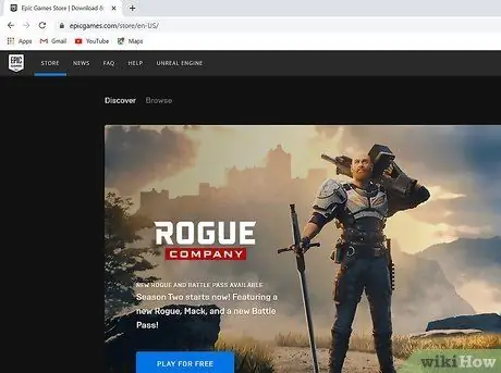 Создайте учетную запись Epic Games Шаг 1