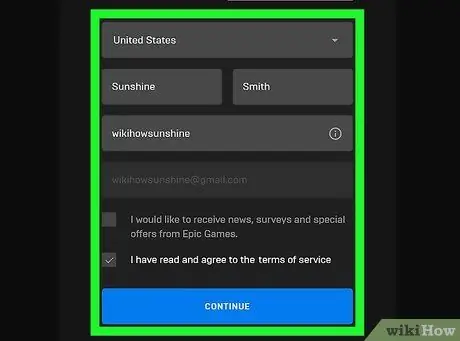 Создайте учетную запись Epic Games Шаг 6