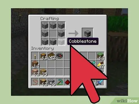 Сделайте печь в Minecraft, шаг 2