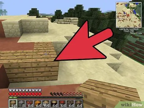 Размещение блоков в Minecraft, шаг 2