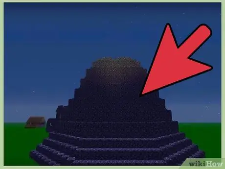 Создайте вулкан в Minecraft, шаг 1