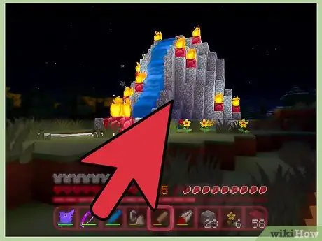 Создание вулкана в Minecraft, шаг 13