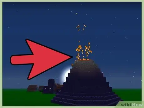 Создание вулкана в Minecraft, шаг 6