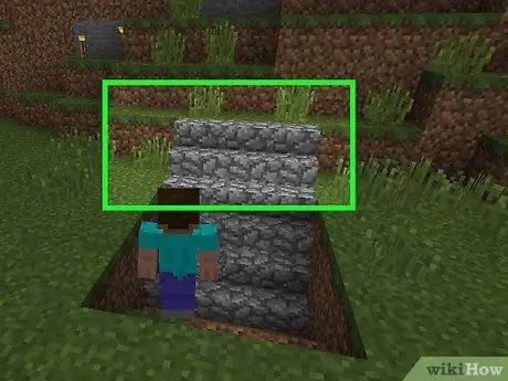 Сделайте лестницу в Minecraft Шаг 10