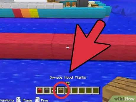Сделайте лодку в Minecraft, шаг 1