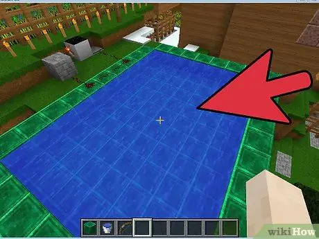 Сделайте бассейн в Minecraft, шаг 3
