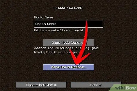 Создайте мир океана в Minecraft, шаг 2