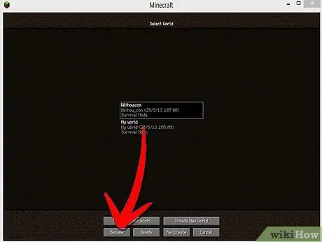 Переименуйте свой мир Minecraft, шаг 3 Переименуйте свой мир Minecraft, шаг 3