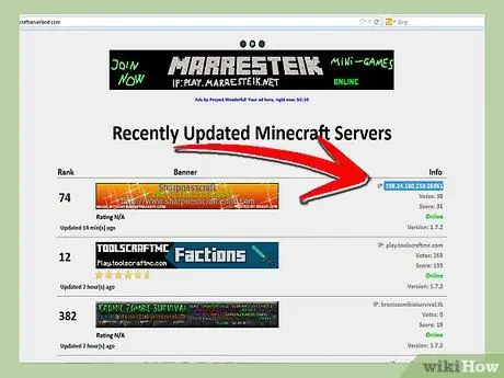 Найдите серверы Minecraft для игры на шаге 3