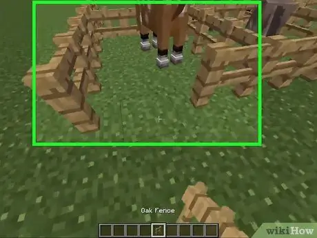 Приручить лошадь в Minecraft на ПК, шаг 7 Приручить лошадь в Minecraft на ПК, шаг 7