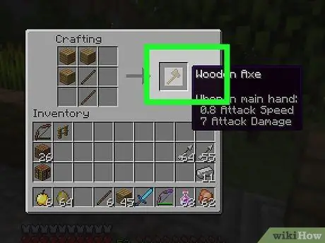 Создайте деревянный топор в Minecraft, шаг 9 Создайте деревянный топор в Minecraft, шаг 9