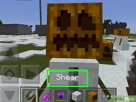 Раскройте лицо снежного голема в Minecraft, шаг 4 Раскройте лицо снежного голема в Minecraft, шаг 4