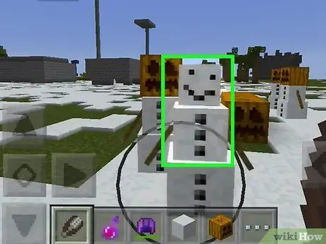 Раскройте лицо снежного голема в Minecraft, шаг 5 Раскройте лицо снежного голема в Minecraft, шаг 5