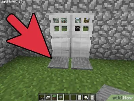 Сделайте дверь, которая запирается в Minecraft, шаг 3 Сделайте дверь, которая запирается в Minecraft, шаг 3
