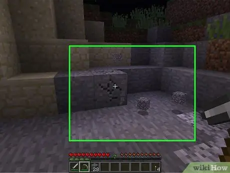 Получить камень в Minecraft, шаг 1