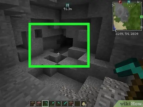 Найдите пещеру в Minecraft, шаг 3 Найдите пещеру в Minecraft, шаг 3