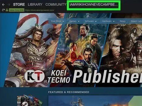 Измените имя учетной записи Steam Шаг 2