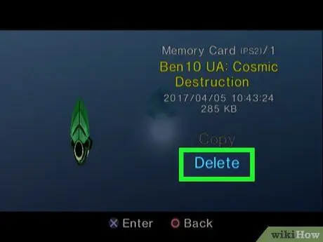 Удалите данные с карты памяти PS2 Шаг 6