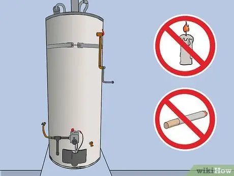Включите водонагреватель, шаг 1