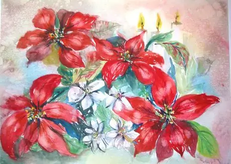 Свеча Poinsettias w