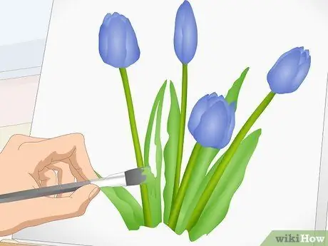 Раскрась тюльпаны Шаг 15