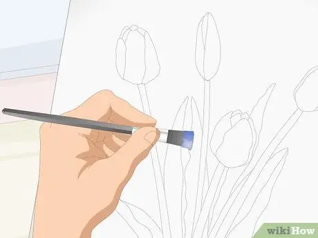 Раскрась тюльпаны Шаг 6