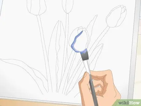 Раскрась тюльпаны Шаг 7