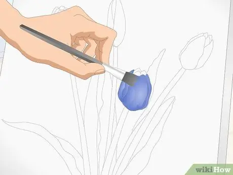 Раскрась тюльпаны Шаг 9