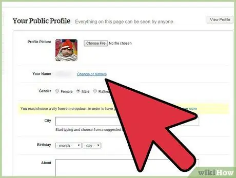 Удаление или изменение общедоступного отображаемого имени на Etsy Step 3