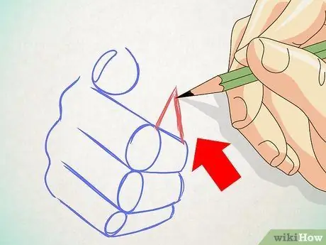 Нарисуйте указывающую руку. Шаг 6 Нарисуйте указывающую руку. Шаг 6