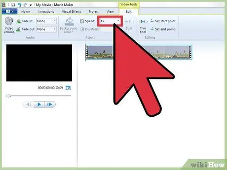 Увеличьте скорость видео в Windows Movie Maker Шаг 3 Увеличьте скорость видео в Windows Movie Maker Шаг 3