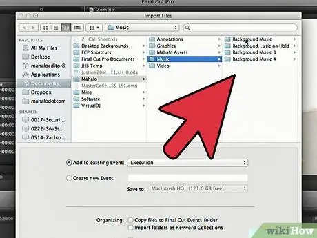 Добавление музыки в Final Cut Pro Step 7 Добавление музыки в Final Cut Pro Step 7