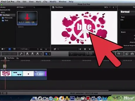 Добавление текста поверх видео в Final Cut Pro, шаг 12 Добавление текста поверх видео в Final Cut Pro, шаг 12