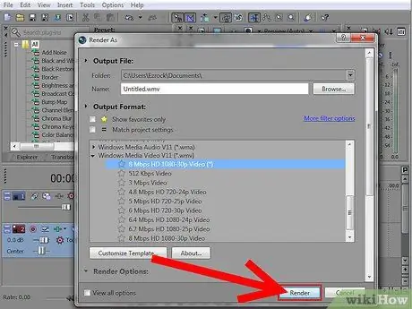 Сохранение проекта в формате Youtube на Sony Vegas Шаг 12 Сохранение проекта в формате Youtube на Sony Vegas Шаг 12