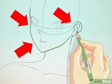 Рисуем лицо манги (мужское) Шаг 4 Рисуем лицо манги (мужское) Шаг 4