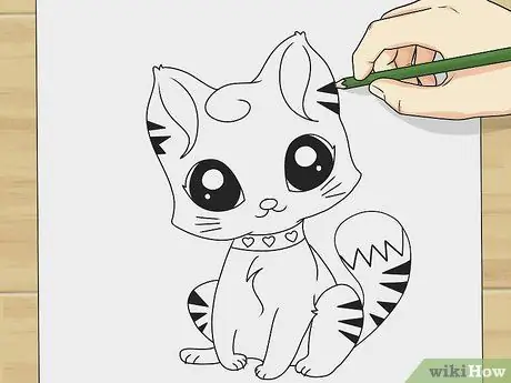 Рисуем милого мультяшного кота. Шаг 6 Рисуем милого мультяшного кота. Шаг 6