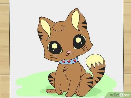 Рисуем милого мультяшного кота Шаг 8 Рисуем милого мультяшного кота Шаг 8