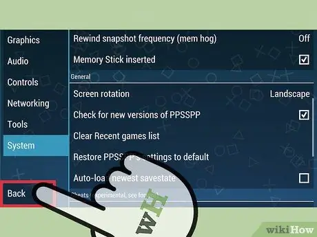 Восстановление настроек по умолчанию на PPSSPP Шаг 7 Восстановление настроек по умолчанию на PPSSPP Шаг 7