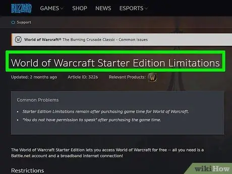 Получите World of Warcraft бесплатно Шаг 1 Получите World of Warcraft бесплатно Шаг 1